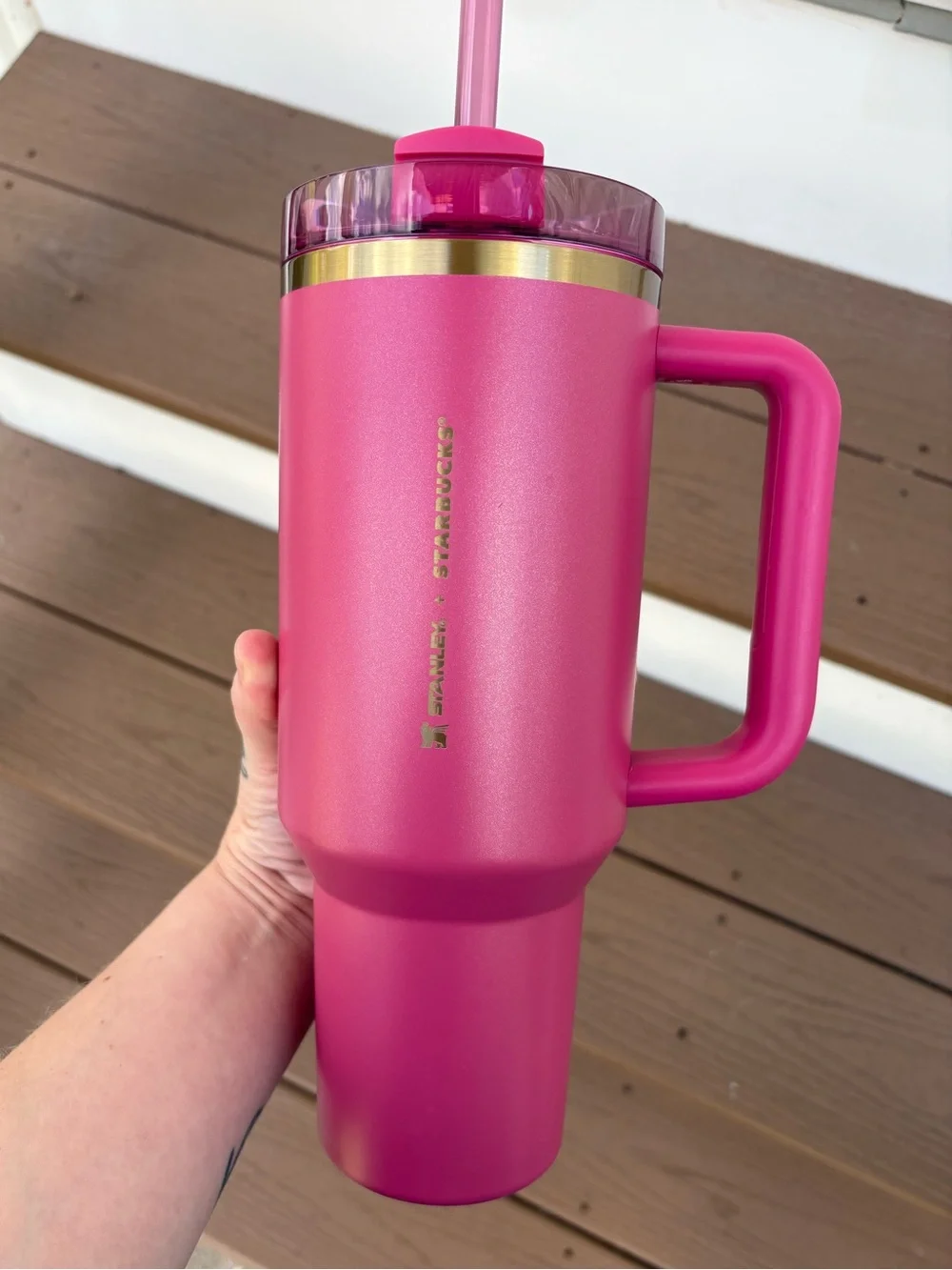 Stanley x Starbucks 40oz Sparkle Pink Tumbler
